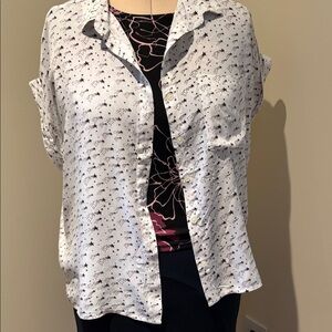 White Patterned Women's Top by Velvet Heart